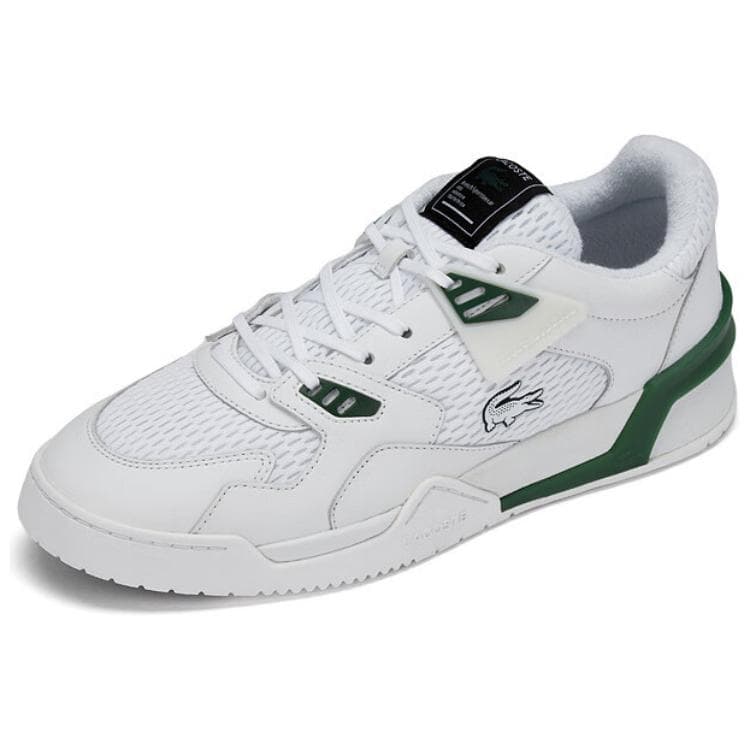 Кроссовки LACOSTE Текстиль Коровья кожа Низкий топ Скейтборд Обувь Мужская Белая - изображение 2