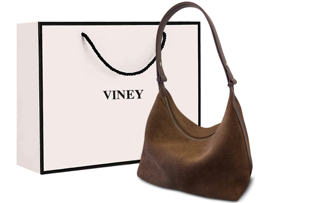 Мини-сумка VINEY Коровья кожа Сумка через плечо Сумки через плечо Женские Кофе - изображение 2