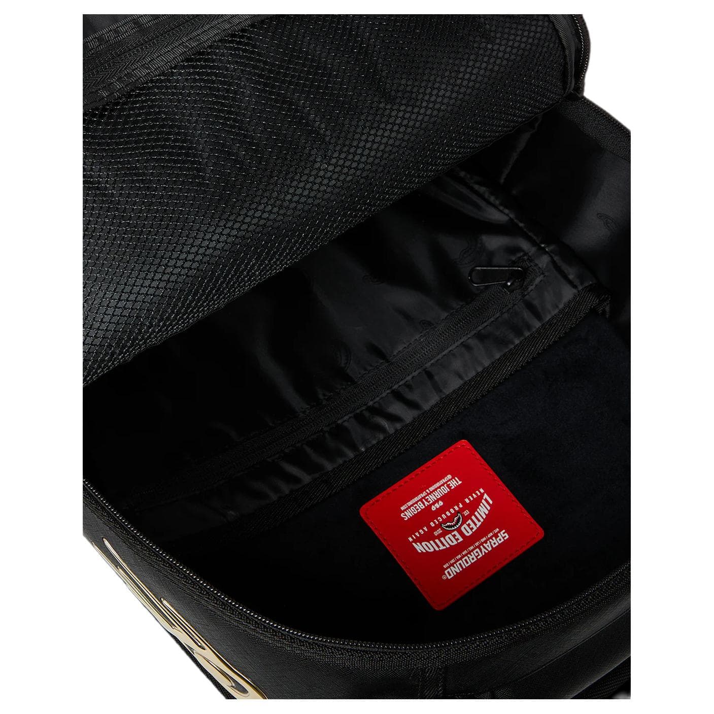 Рюкзак SPRAYGROUND Рюкзак из искусственной кожи унисекс черный и золотой - изображение 8