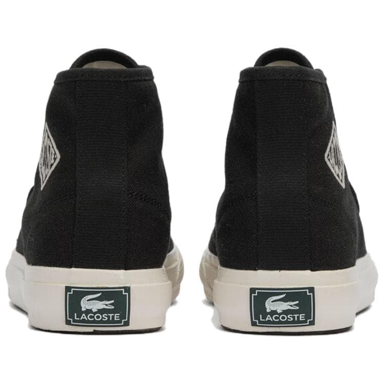 Кроссовки LACOSTE Backcourt High Топ Скейтборд Кроссовки Женские Черно-Белые - изображение 4