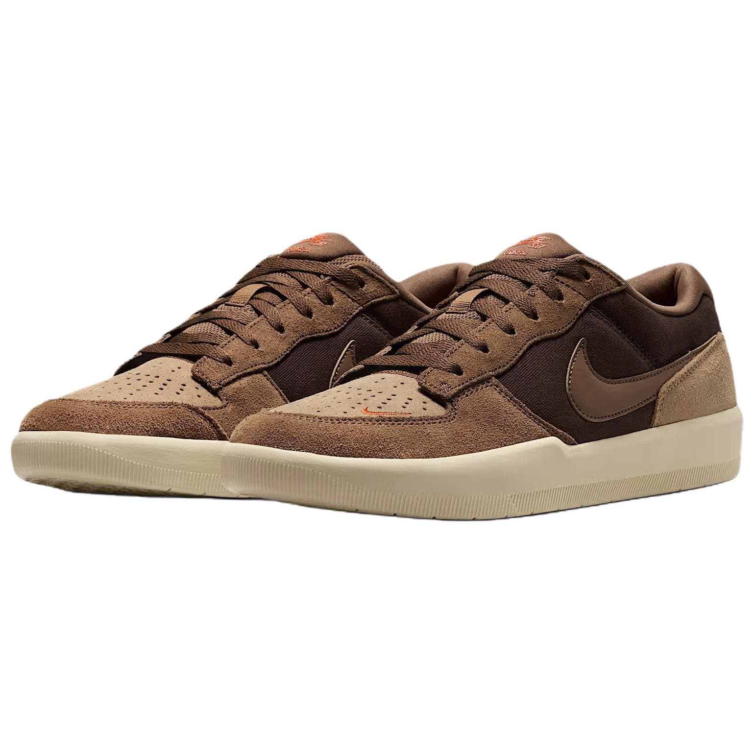 Кроссовки Nike SB Force 58 Дышащие Низкие Кроссовки для Скейтбординга Унисекс Коричневые - изображение 3