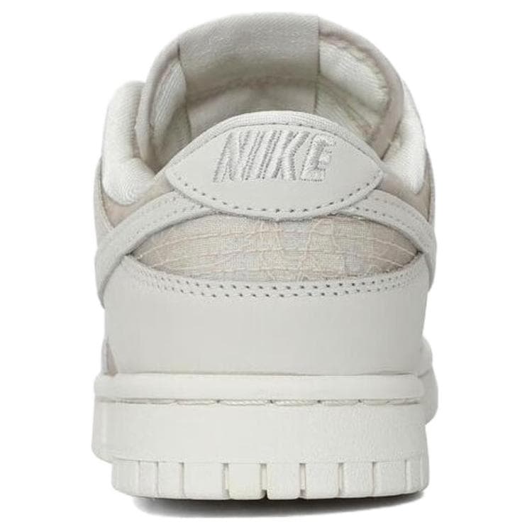 Кроссовки Nike Dunk Текстиль Кожа Низкие Кеды Скейтборд Обувь Женские Белый Розовый - изображение 4