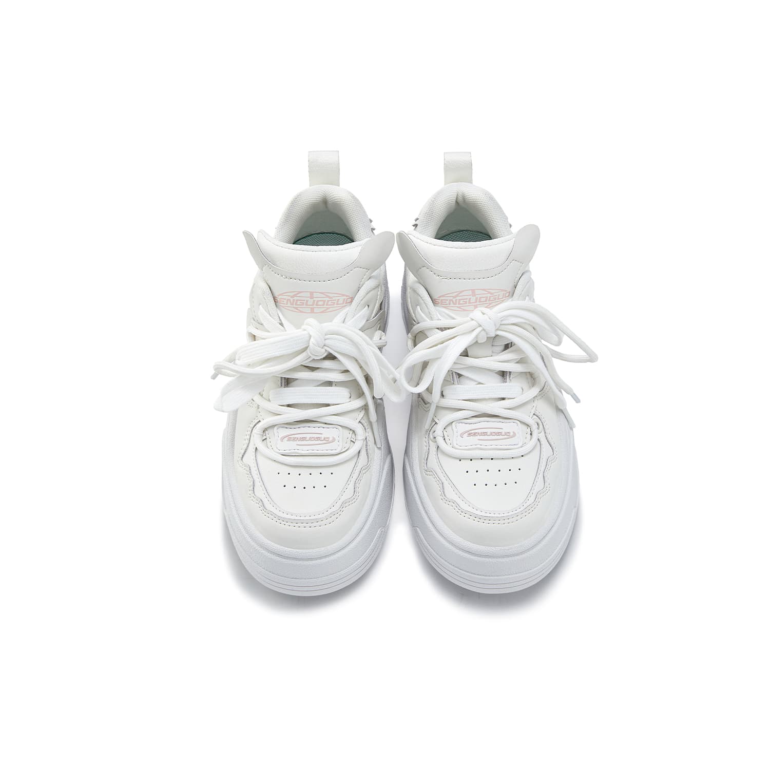 Кроссовки SENGUOGUO Minimalist Thick Sole Sneakers White - изображение 4