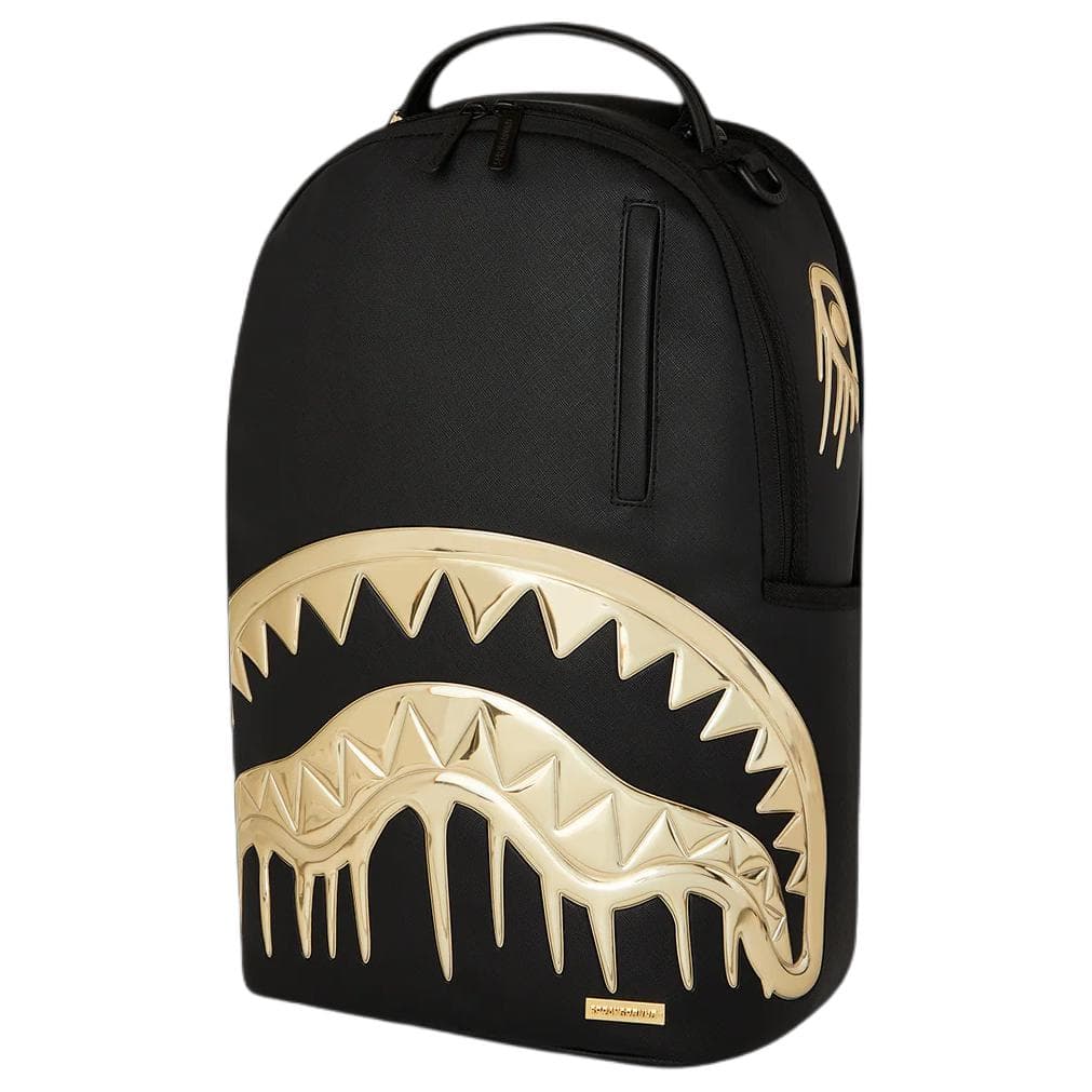 Рюкзак SPRAYGROUND Рюкзак из искусственной кожи унисекс черный и золотой - изображение 3