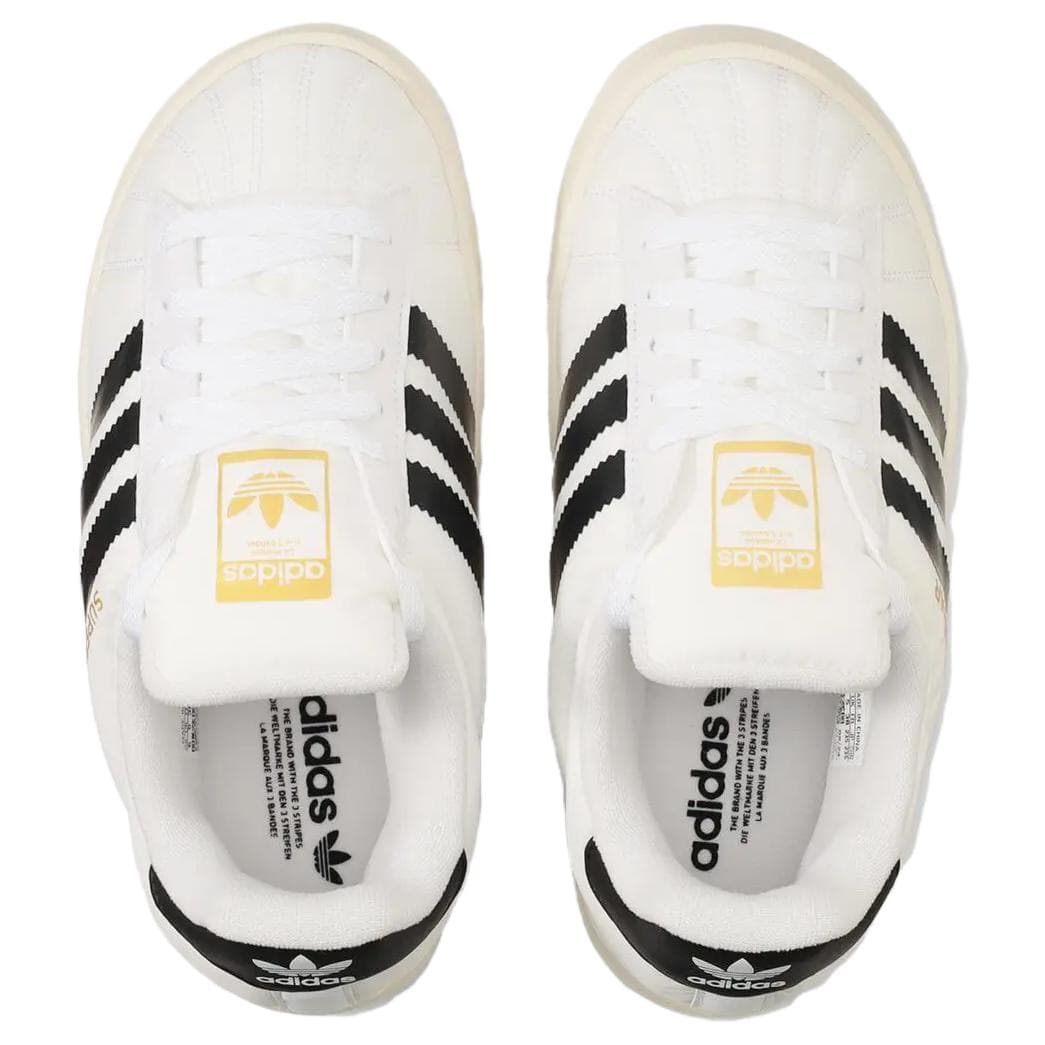 Кроссовки Adidas Originals Superstar Текстиль Синтетическая кожа Низкие кеды Скейтборд Обувь Женская Белая - изображение 4
