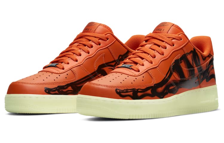 Кроссовки Nike Air Force 1 Low 07 Skeleton QS "Orange" - изображение 3