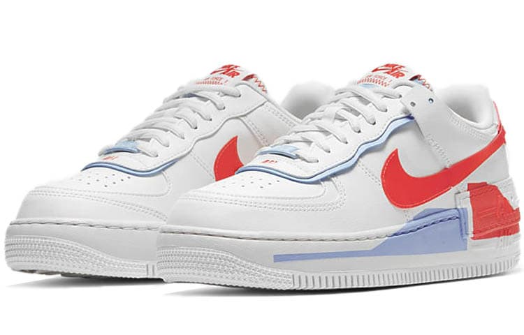 Кроссовки Nike Air Force 1 Shadow SE White Blue Red - изображение 3