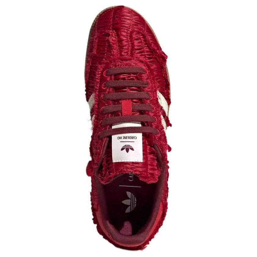 Кроссовки Adidas Originals x Caroline Hu Samba OG Low Скейтборд Обувь Унисекс Красная - изображение 3