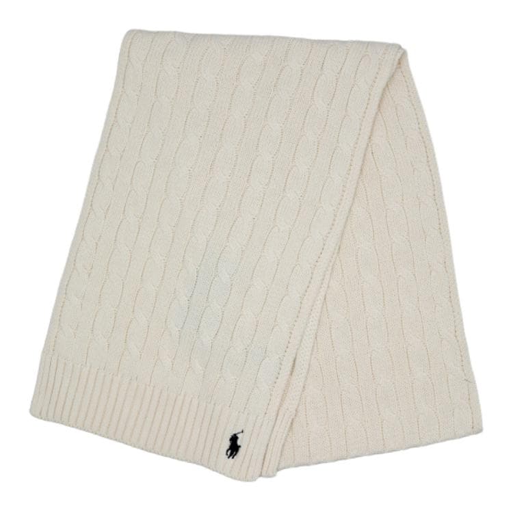 Шарф Polo Ralph Lauren Cotton Knit Платки Мужской Экрю - изображение 2