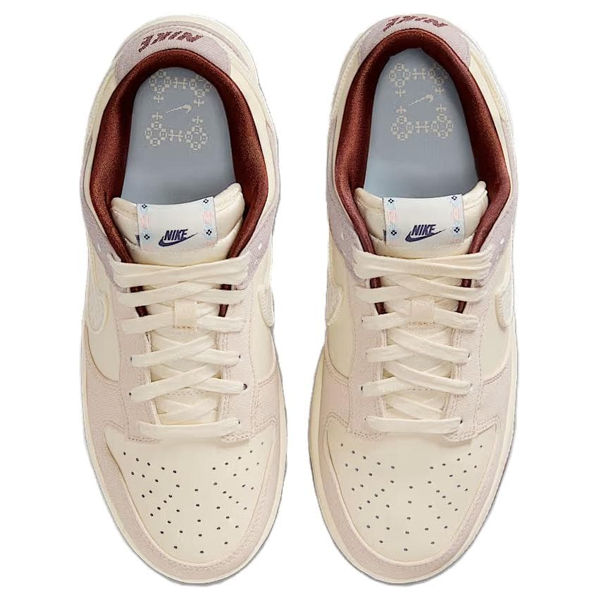 Кроссовки Nike Dunk Устойчивая к истиранию Низкая Скейтборд Обувь Женская Бежевая Коричневая - изображение 4