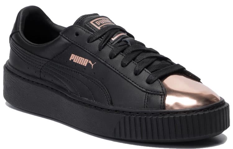 Кроссовки PUMA Basket Platform Black Gold - изображение 3