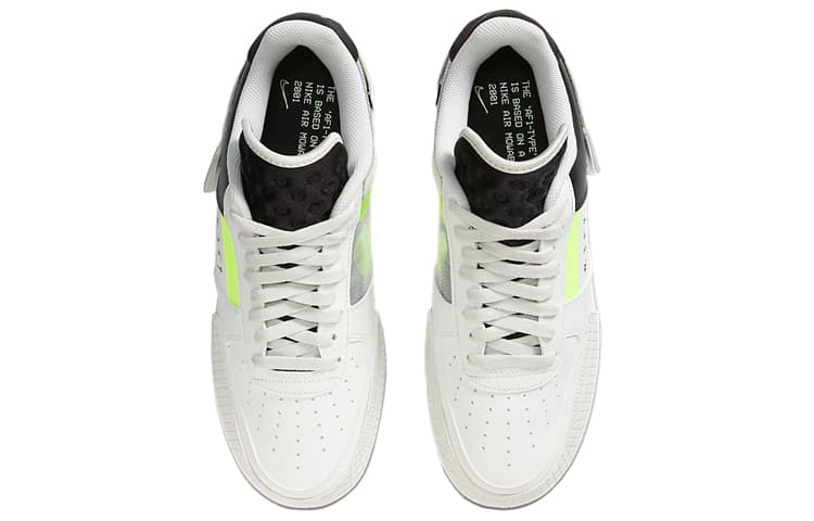 Кроссовки Nike Air Force 1 Low Type White Black Yellow — фото 4