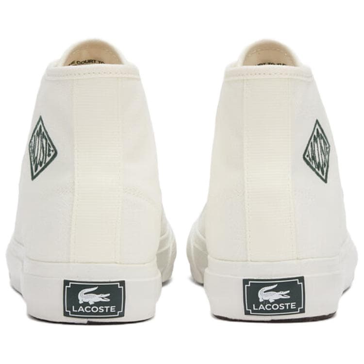 Кроссовки LACOSTE Backcourt High Ткань Высокий Топ Скейтборд Обувь Женская Экрю - изображение 4