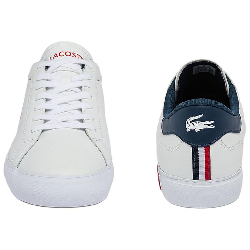 Кроссовки LACOSTE Противоскользящие Износостойкие Низкие Кроссовки для скейтбординга Мужские Белые Синие - изображение 4