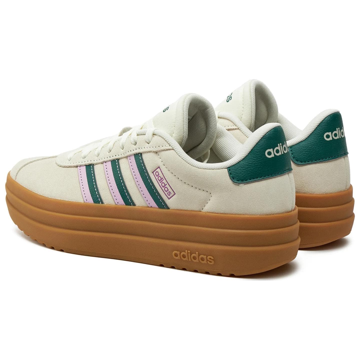 Кроссовки Adidas VL Court Bold визуально увеличивает рост Низкие кеды Женские Белые - изображение 4