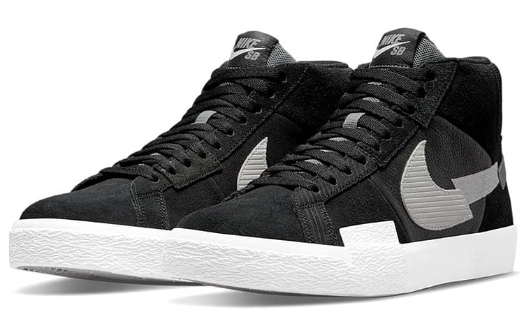 Кроссовки Nike Blazer Mid Black Grey - изображение 3