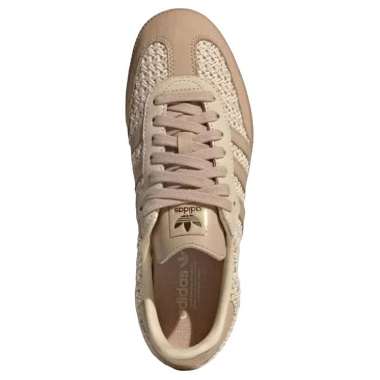 Кроссовки Adidas Originals Samba Crochet Пачка Ткань Низкие Кроссовки для скейтбординга Женские Коричневые - изображение 5