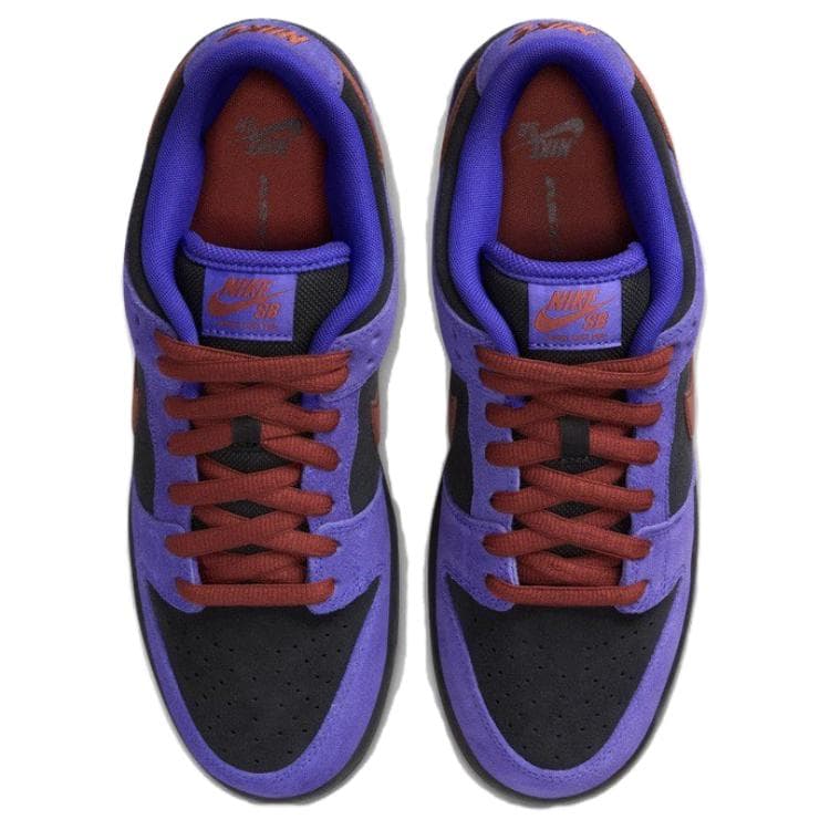 Кроссовки Nike Dunk SB Кожа Амортизация Низкие Кроссовки для Скейтбординга Унисекс Фиолетовый Черный - изображение 4