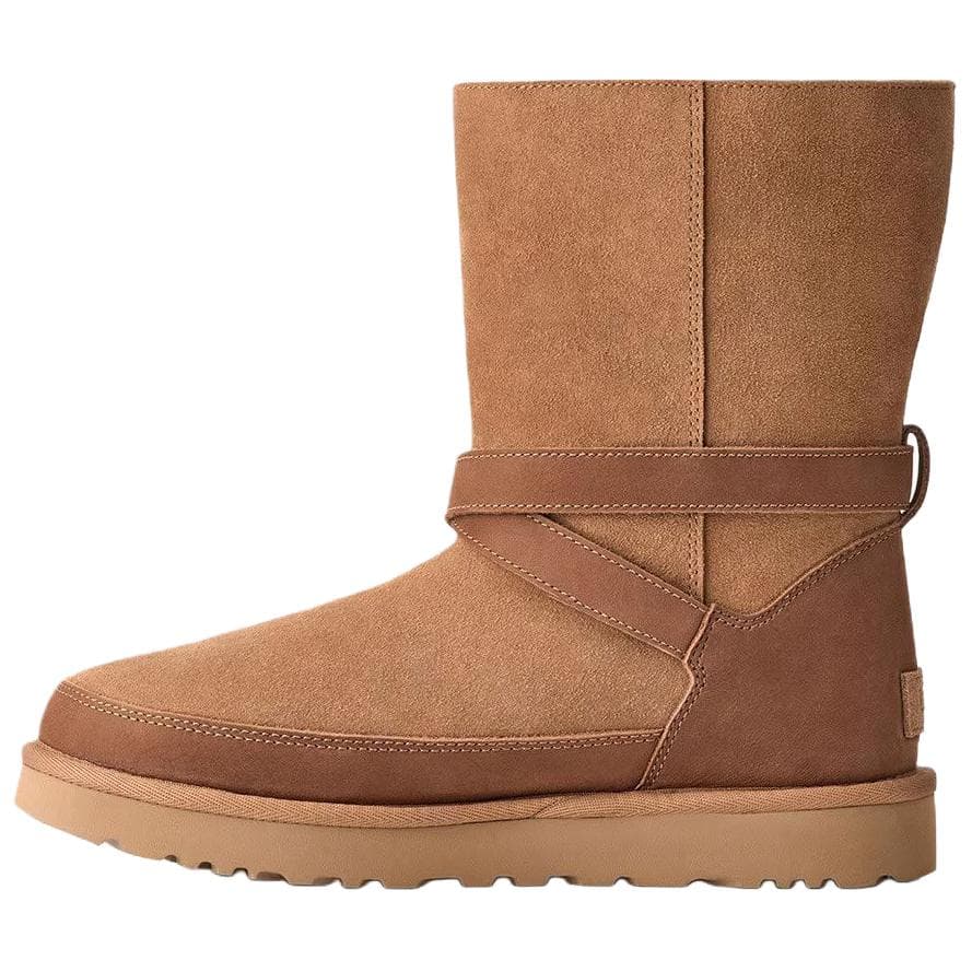 Ботинки зимние UGG Classic Novelty Корова Спилок Теплоизоляционные Снежные Ботинки Женские Каштановый - изображение 2