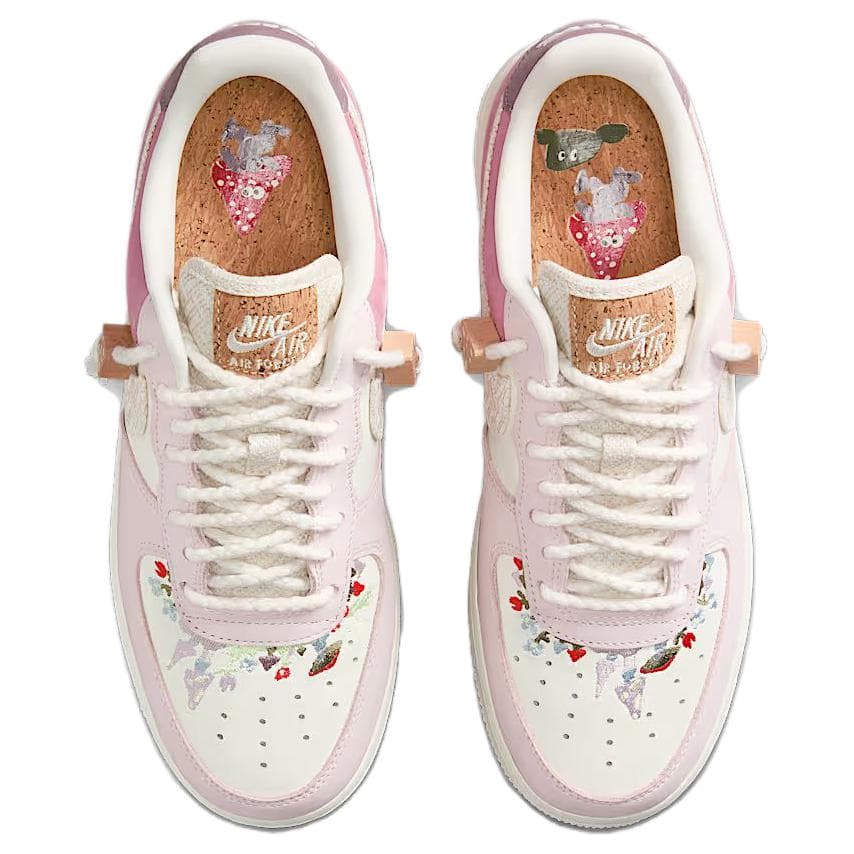 Кроссовки Nike Air Force 1 Low Топ Скейтборд Обувь Женская Розовая Белая - изображение 4
