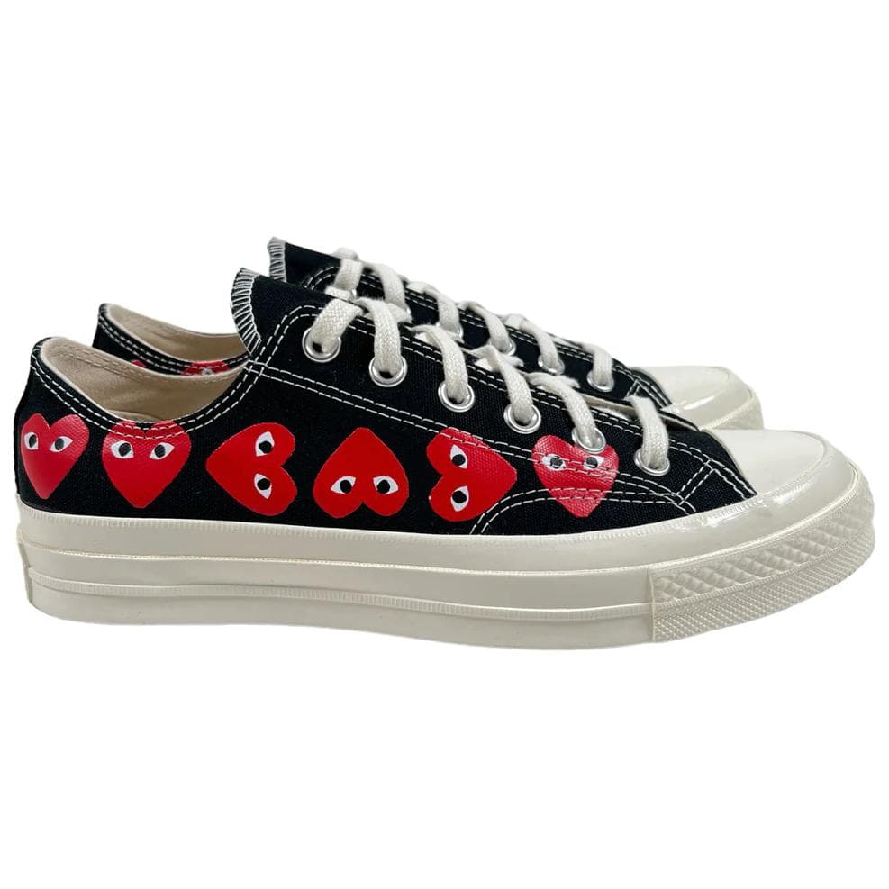 Кроссовки CDG Play x Converse Low Black White Red - изображение 3