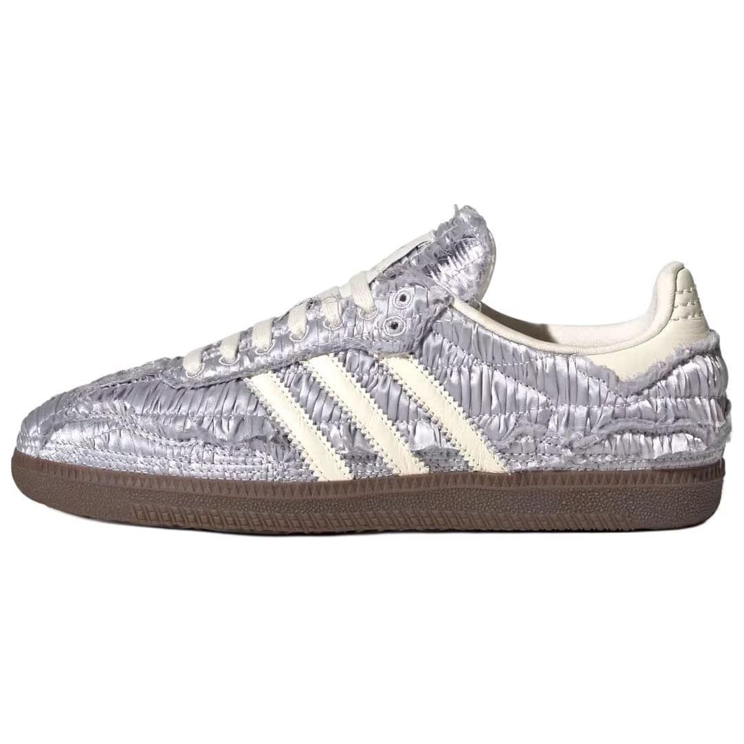 Кроссовки Adidas Originals x Caroline Hu SAMBA OG Low Скейтборд Обувь Унисекс Серебряный - изображение 1
