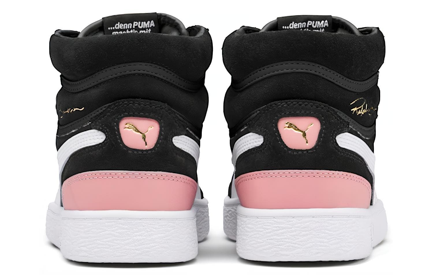 Кроссовки Puma Ralph Sampson Mid Suede Black Pink - изображение 3