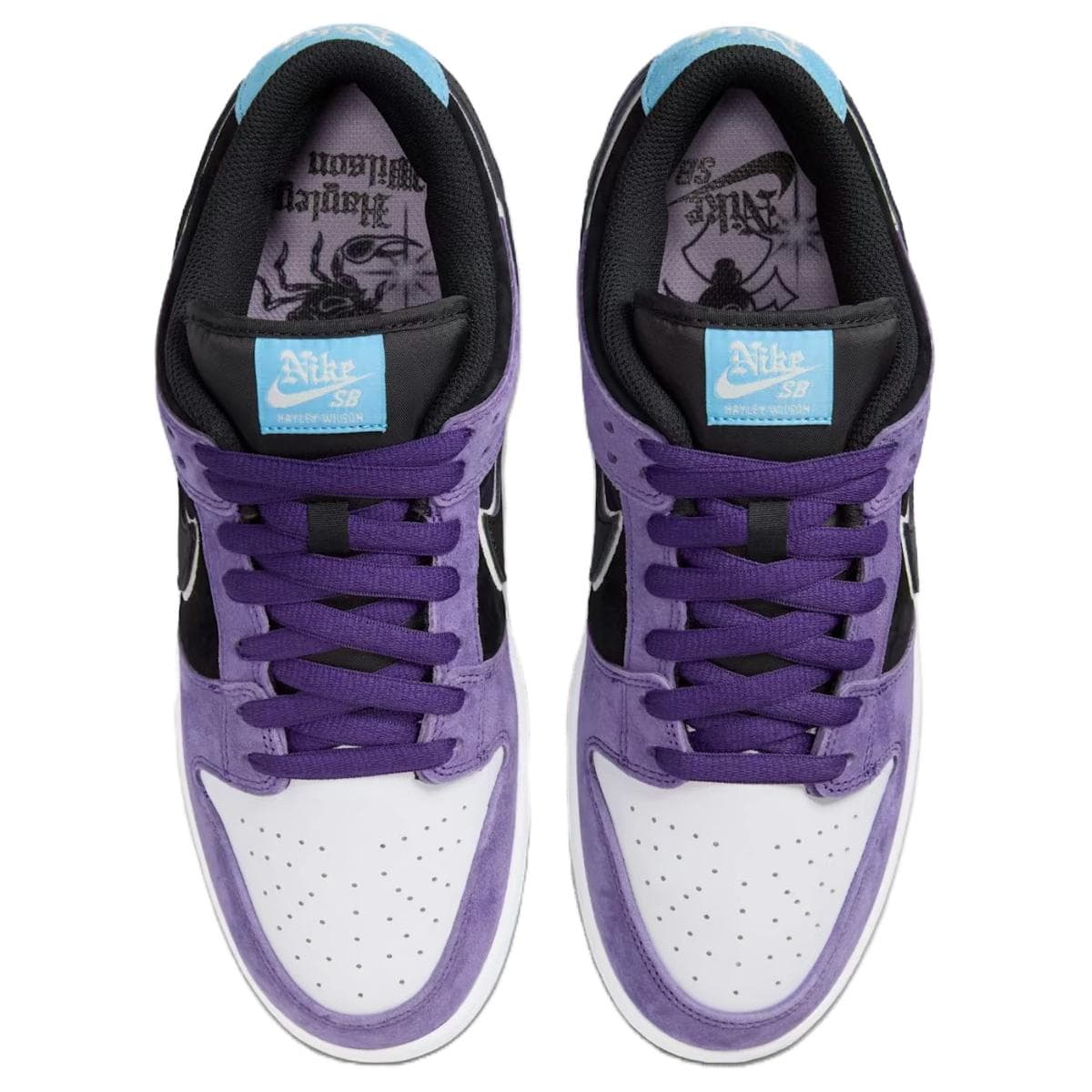 Кроссовки Nike X Hayley Wilson Dunk SB Low Топ Скейтборд Обувь Унисекс Фиолетовый черный белый - изображение 4