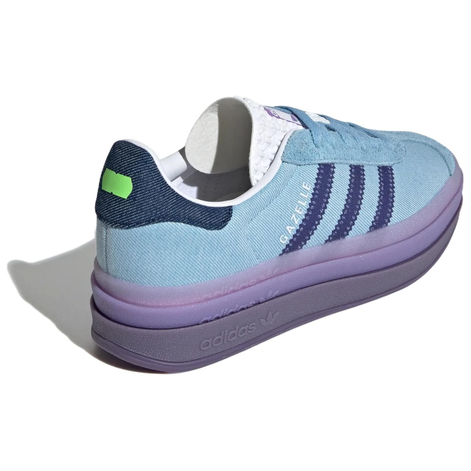 Кроссовки Adidas Originals X KSENIASCHNAIDER GAZELLE BOLD Деним Низкие Скейтборд Обувь Женские Циановый - изображение 5
