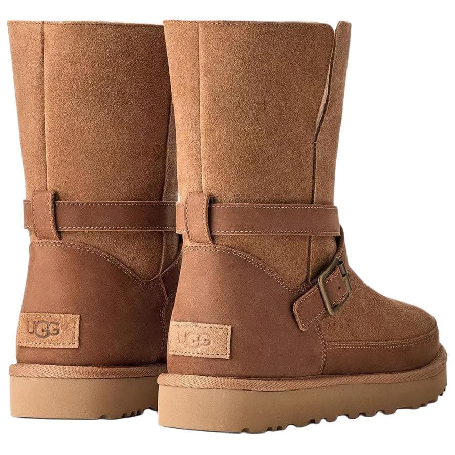 Ботинки зимние UGG Classic Novelty Корова Спилок Теплоизоляционные Снежные Ботинки Женские Каштановый - изображение 4