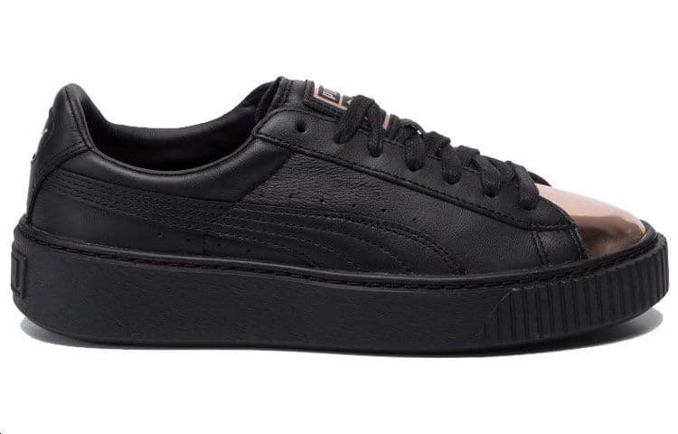 Кроссовки PUMA Basket Platform Black Gold - изображение 2