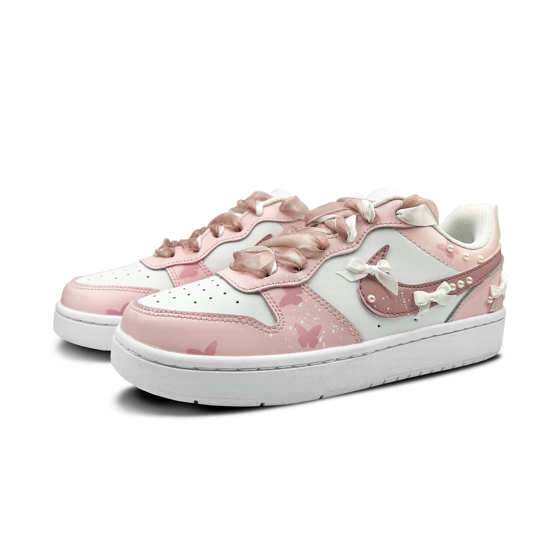 Кроссовки Nike Court Borough Low GS Pink White - изображение 3
