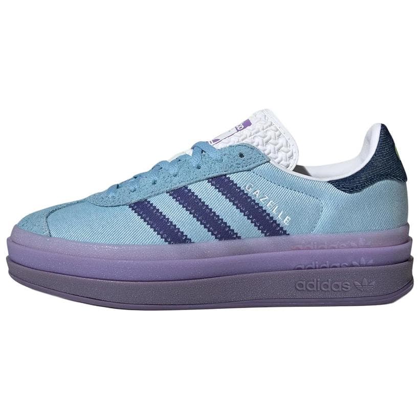 Кроссовки Adidas Originals X KSENIASCHNAIDER GAZELLE BOLD Деним Низкие Скейтборд Обувь Женские Циановый - изображение 1