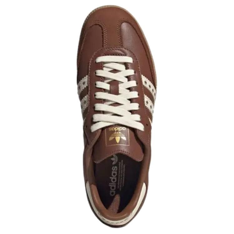 Кроссовки Adidas Originals Samba Low Скейтборд Обувь Женская Коричневый Белый - изображение 5