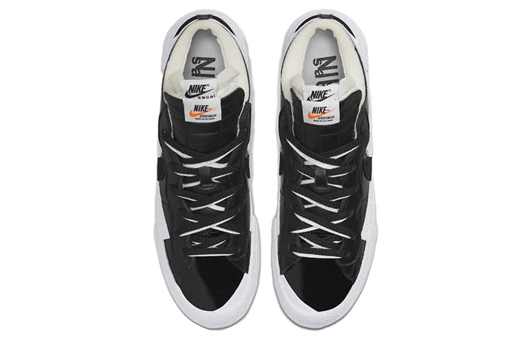 Кроссовки Sacai x Nike Blazer Low Black Patent Leather - изображение 4
