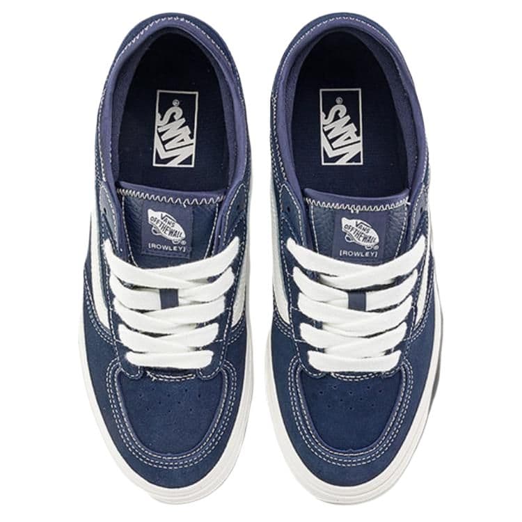 Кроссовки Vans Rowley Устойчивая к истиранию Легкая Низкая Скейтборд Обувь Унисекс Темно-синий - изображение 3