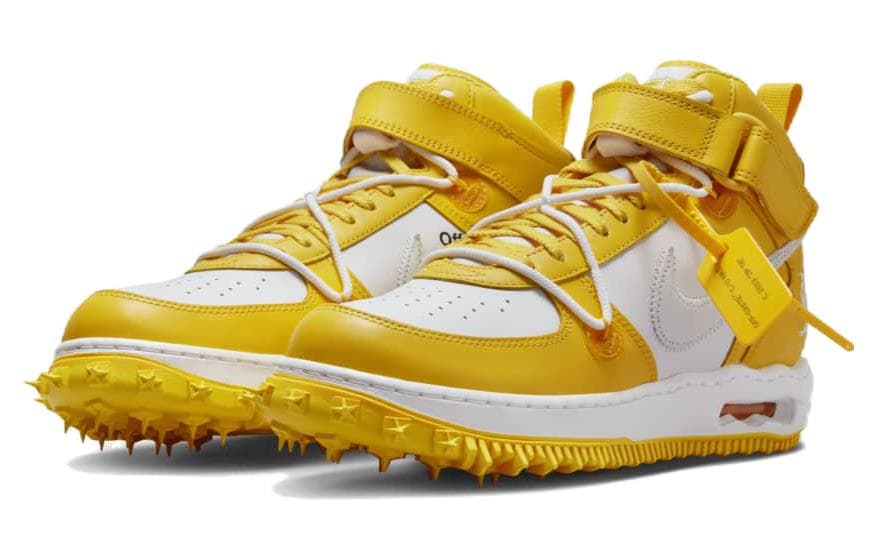 Кроссовки Nike Air Force 1 Mid "White and Varsity Maize" - изображение 3