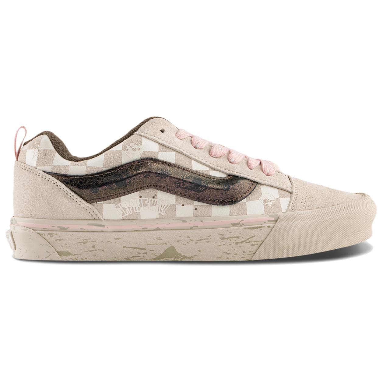Кроссовки Vans X POP MART Knu Skool Скейтборд Обувь Unisex Light Бежевый - изображение 2