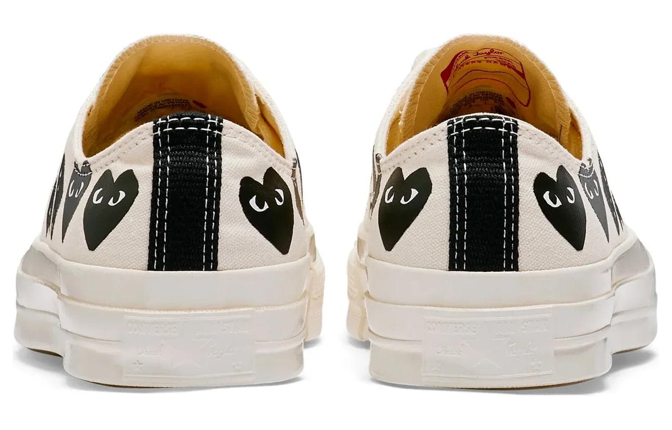 Кроссовки CDG Play x Converse Low White Black - изображение 4