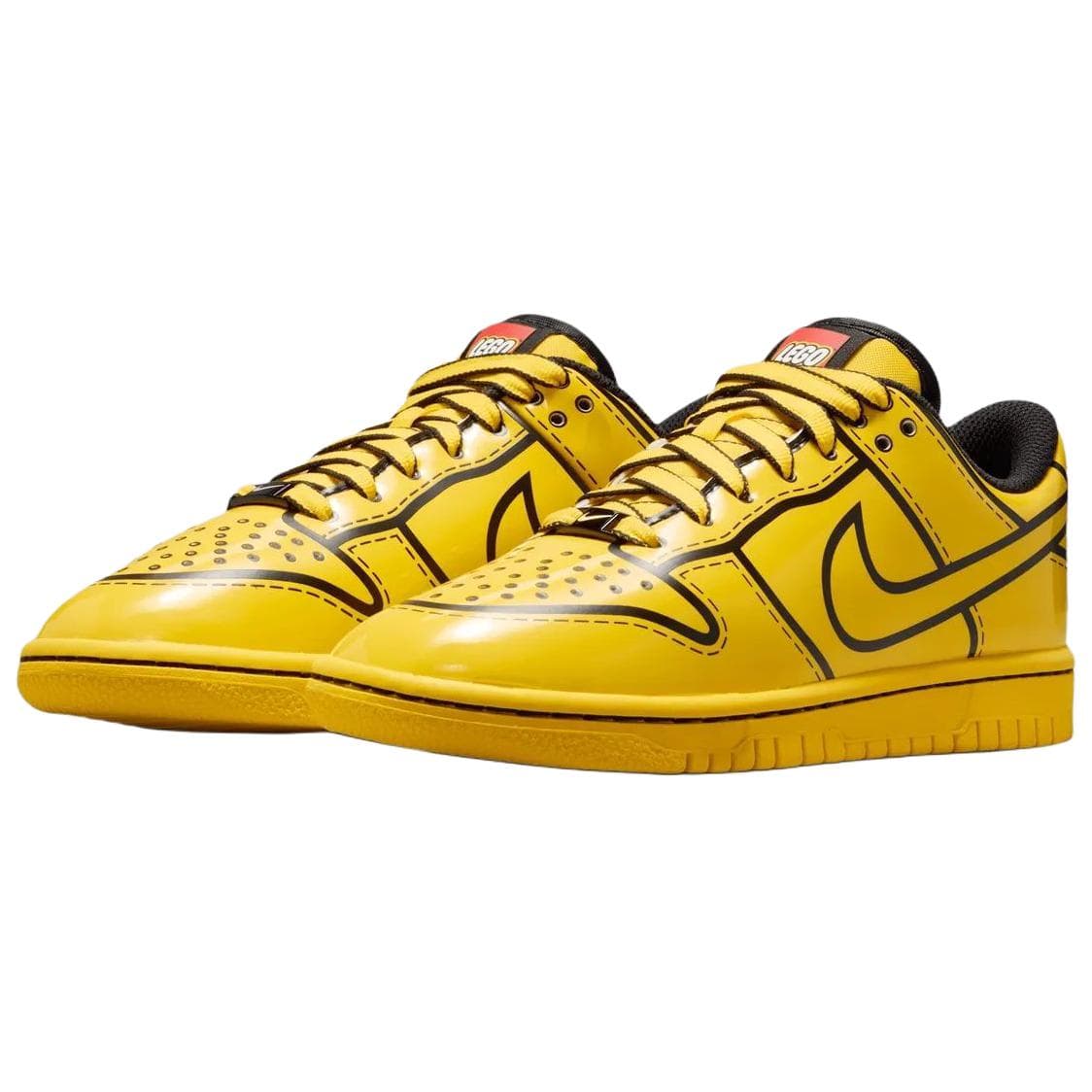 Кроссовки Lego X Nike Dunk Low Топ Детский Скейтбординг Обувь Ярко-желтый Детский - изображение 3