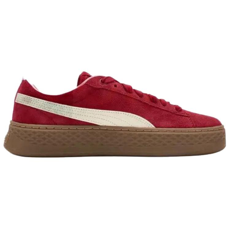 Кроссовки PUMA Smash Platform Дышащие Низкие Кроссовки для Скейтбординга Женские Красные - изображение 2