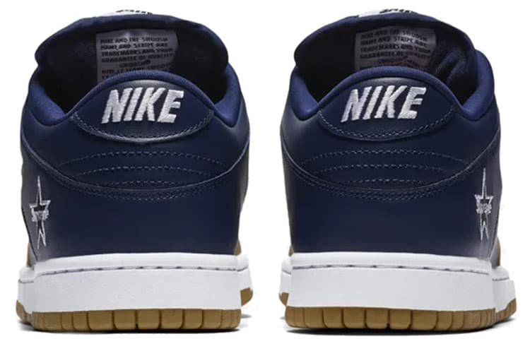 Кроссовки Supreme x Nike Dunk SB Low Gold Blue - изображение 4
