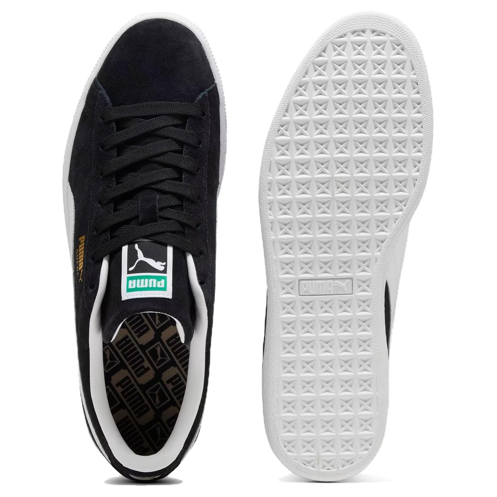 Кроссовки PUMA Suede Classic Low Скейтборд Обувь Женская Черно-Белая - изображение 4