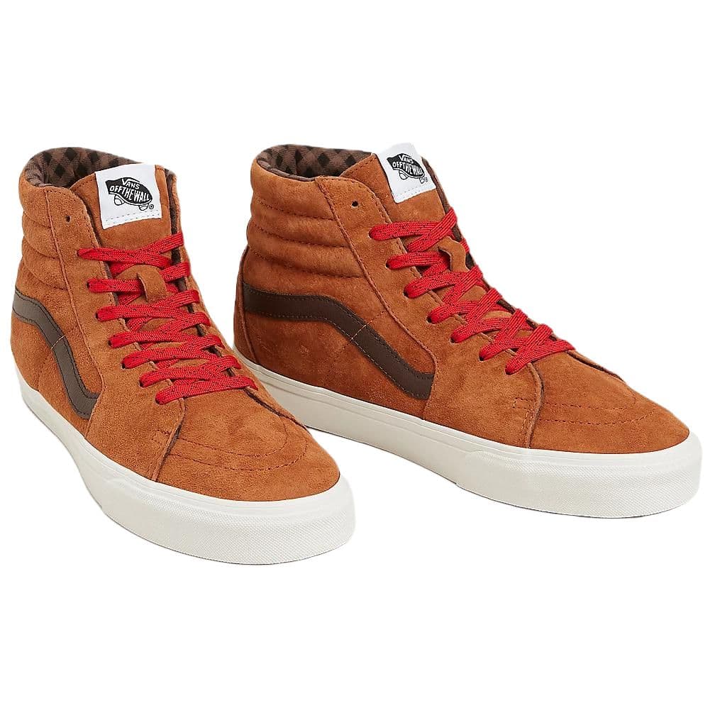 Кроссовки Vans SK8 HI Высокие Кроссовки для Скейтбординга Женские Коричневый Оранжевый - изображение 3