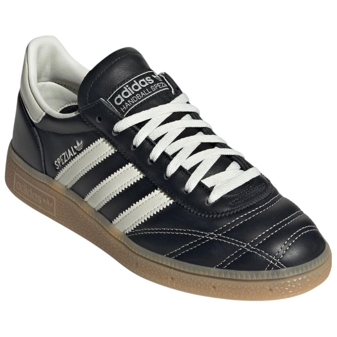 Кроссовки Adidas Originals HANDBALL SPEZIAL Искусственная замша Низкие кеды для скейтбординга Женские Черно-белые - изображение 3