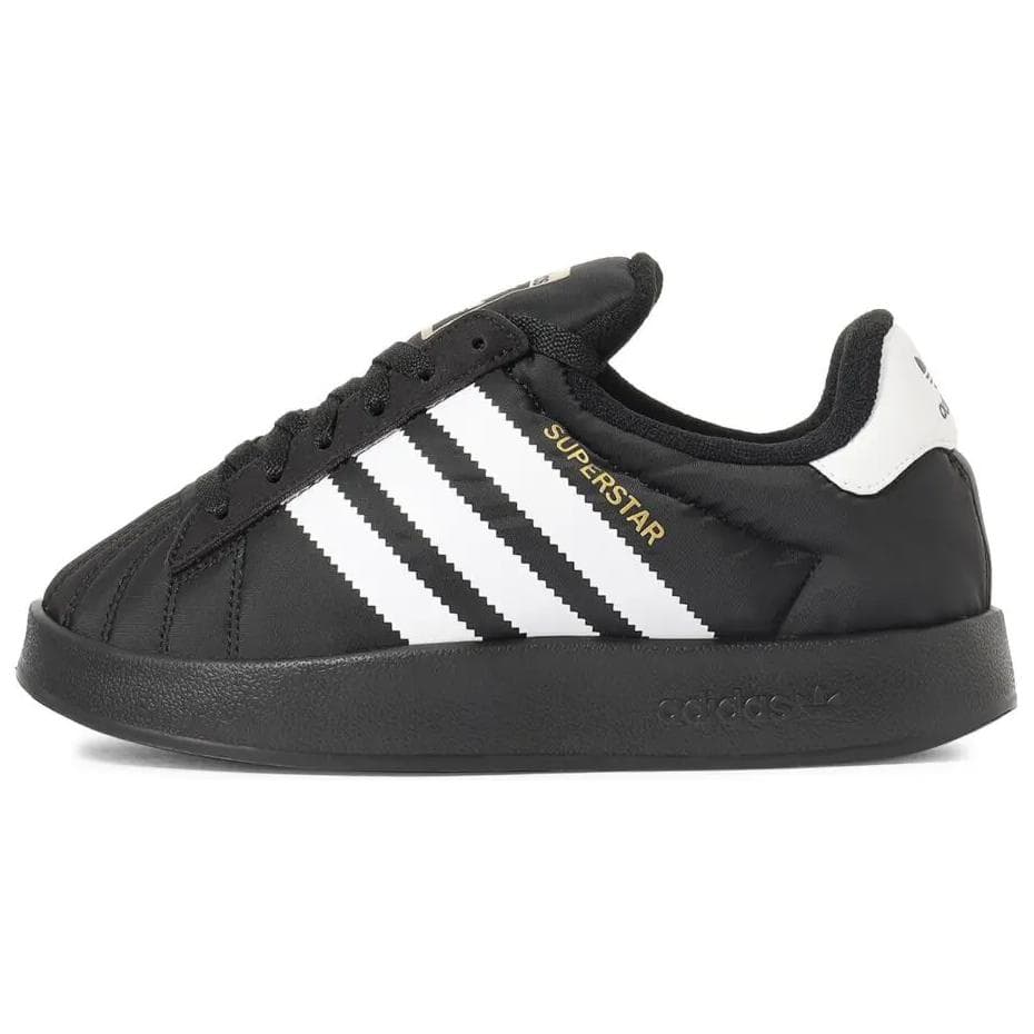 Кроссовки Adidas Originals Superstar Текстиль Синтетическая кожа Низкие кеды Скейтборд Обувь Женская Черная - изображение 1