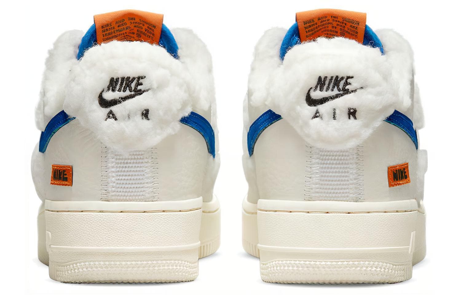 Кроссовки Nike Air Force 1 Sherpa Fleece White Blue — фото 5