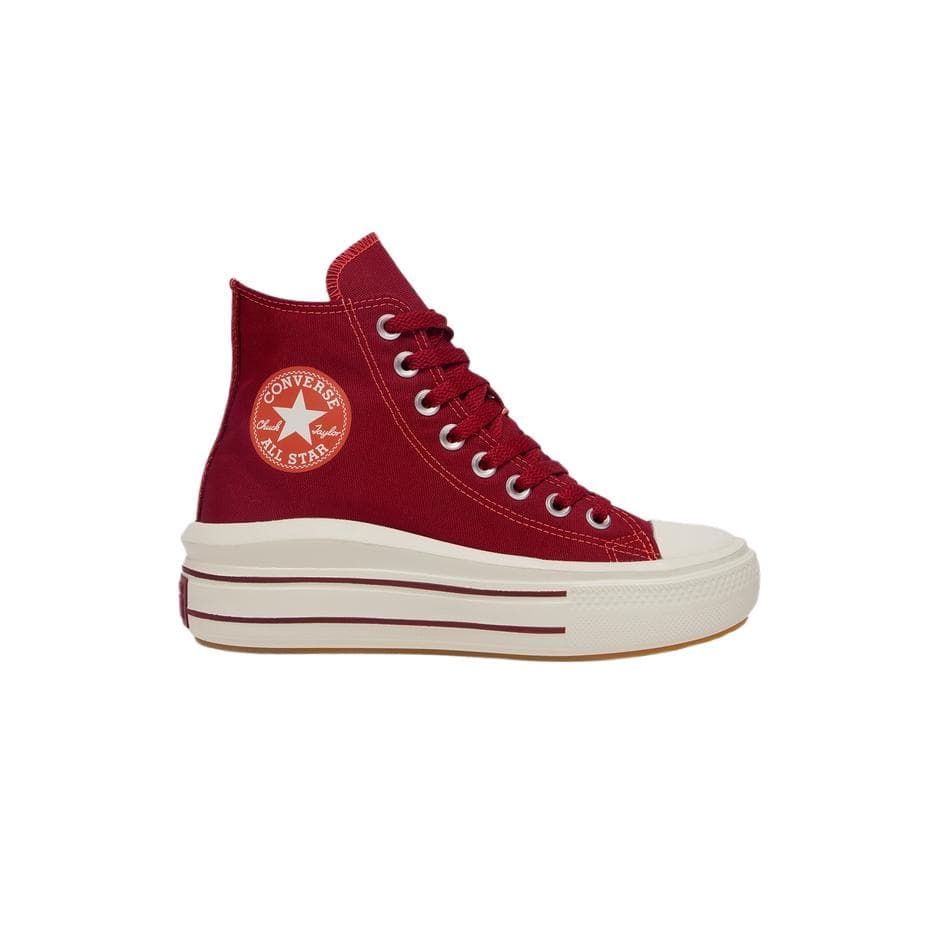 Кроссовки Converse All Star Move Удобные Универсальные Износостойкие Мид-топ Повседневная обувь для скейтборда Женские Ярко-красный - изображение 2