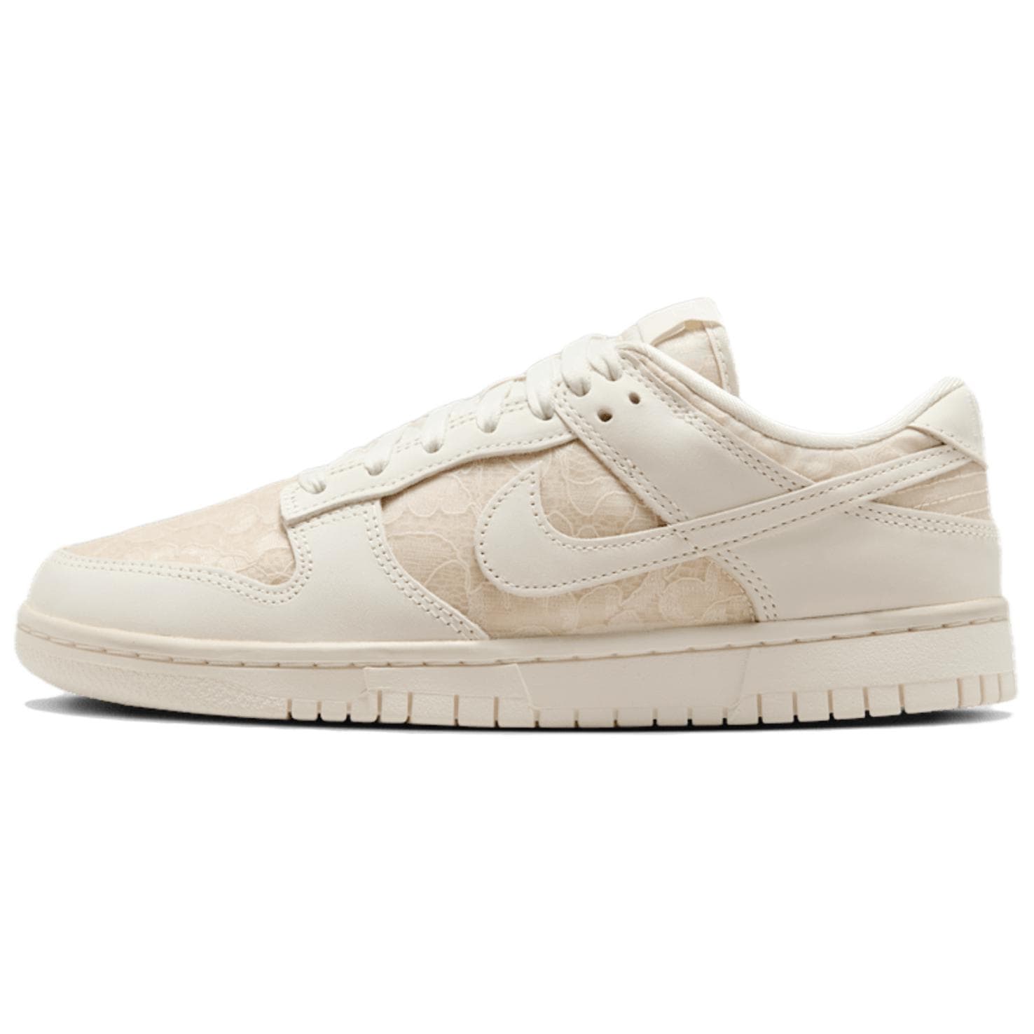 Кроссовки Nike Dunk Текстиль Кожа Низкие Кеды Скейтборд Обувь Женские Белый Розовый - изображение 1