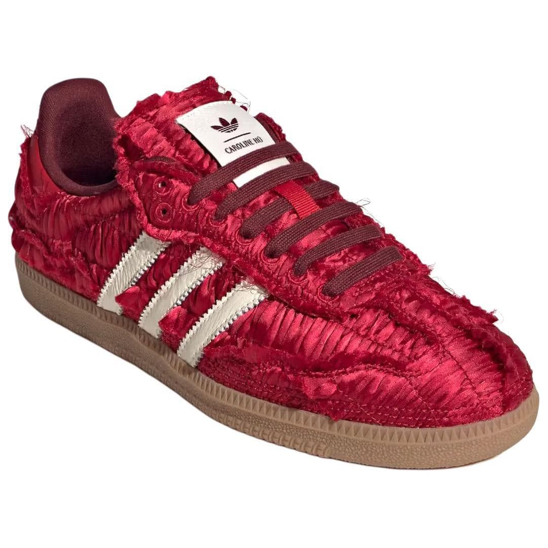 Кроссовки Adidas Originals x Caroline Hu Samba OG Low Скейтборд Обувь Унисекс Красная - изображение 2